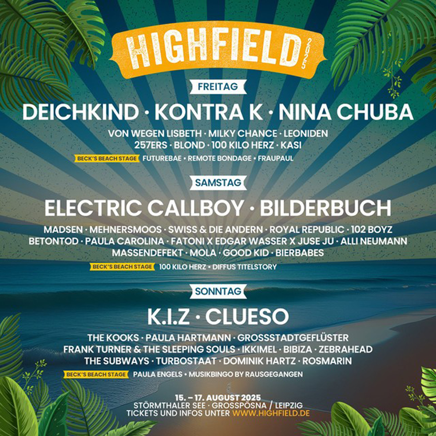Das Highfield-Line-up ist komplett